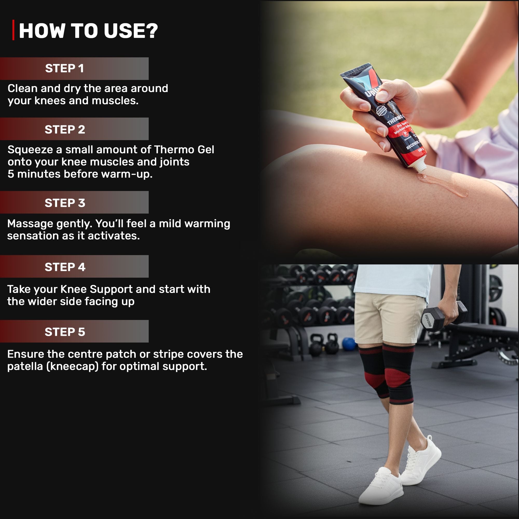 Knee Power Pack (Thermo Gel + Knee Support)
