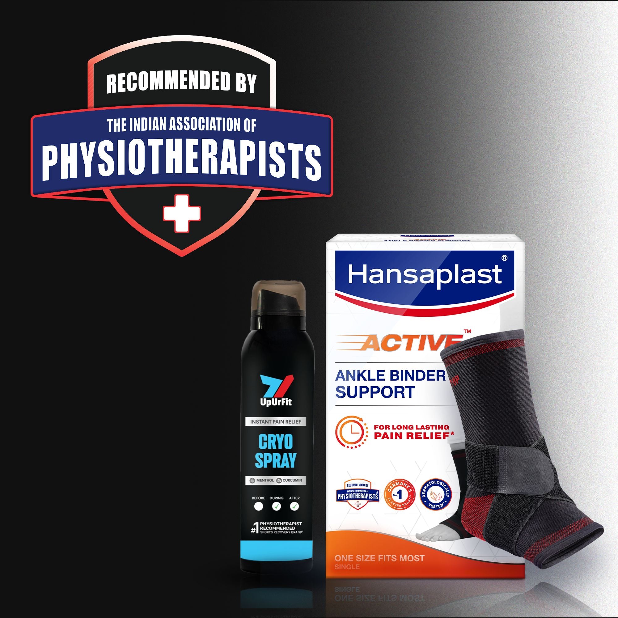Pain Relief Ankle Combo (Ankle Binder + Cryo Spray)