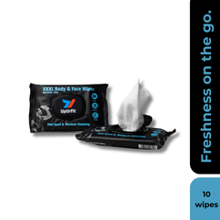 XXXL Body & Face Wipes, 10 wipes | Post Sport and Workout Cleansing