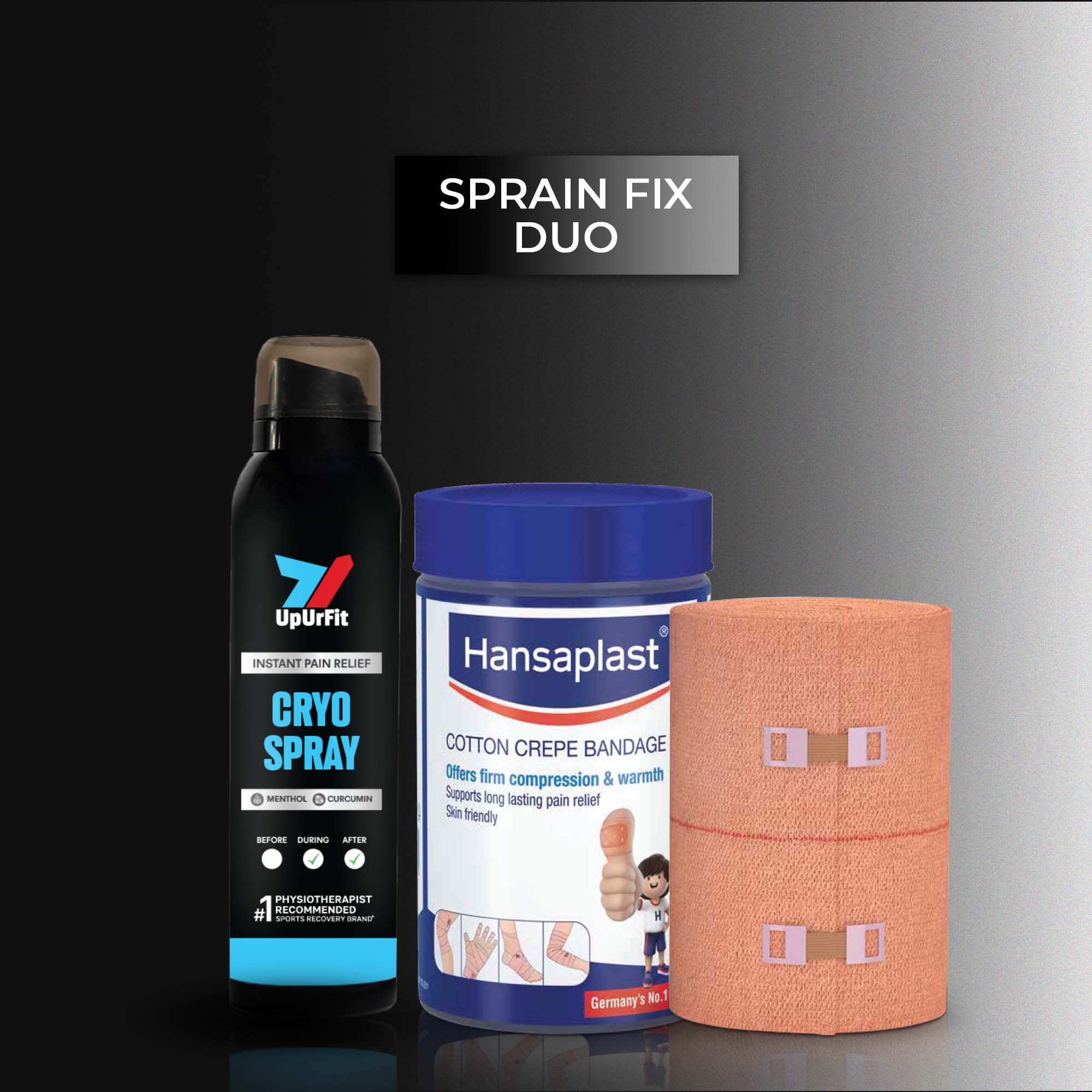 Sprain Fix Duo (Cryo Spray + Crepe Bandage)