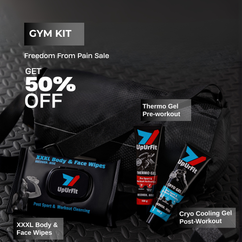 Gym Kit - Thermo Gel + Cryo Gel + 3XL B&F Wipes + Premium Pouch