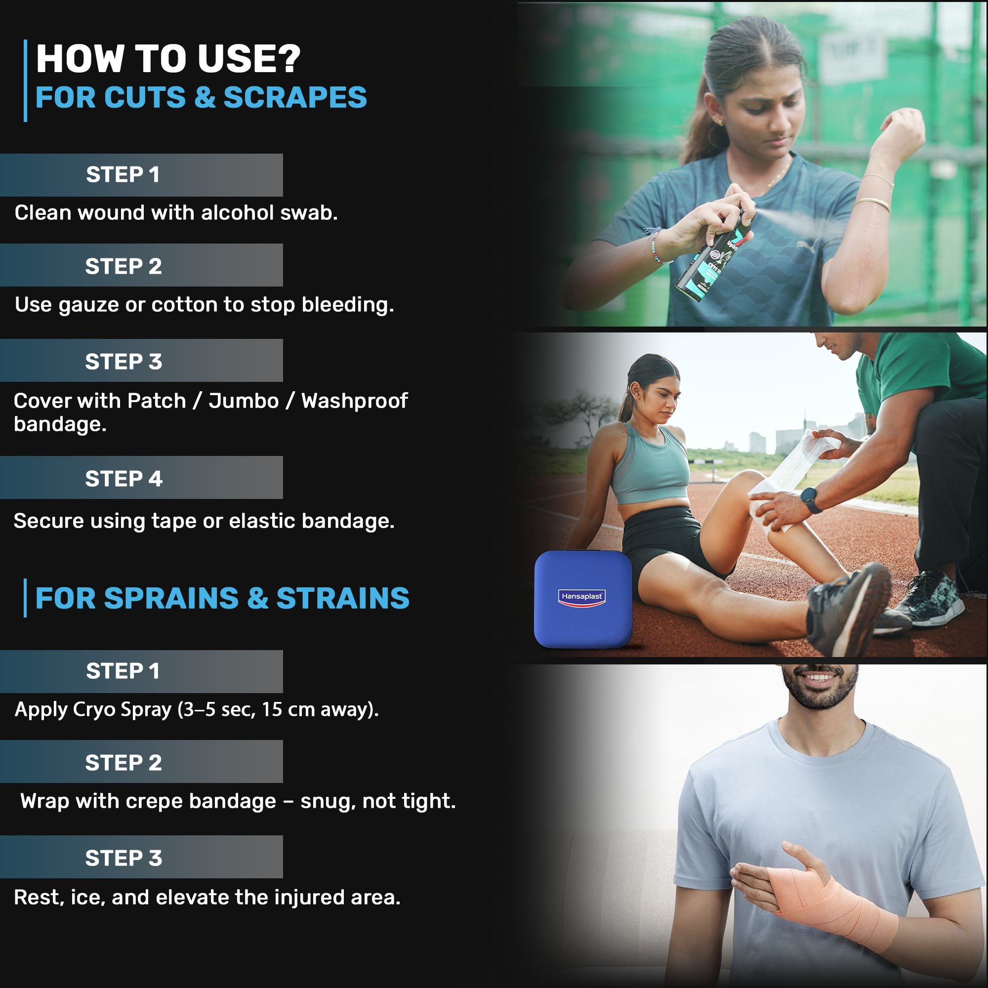 Athlete's Rescue Kit (Cryo Spray + First Aid Kit)