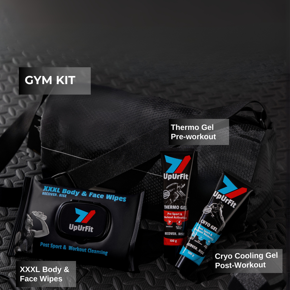 Gym Kit - Thermo Gel + Cryo Gel + 3XL B&F Wipes + Premium Pouch