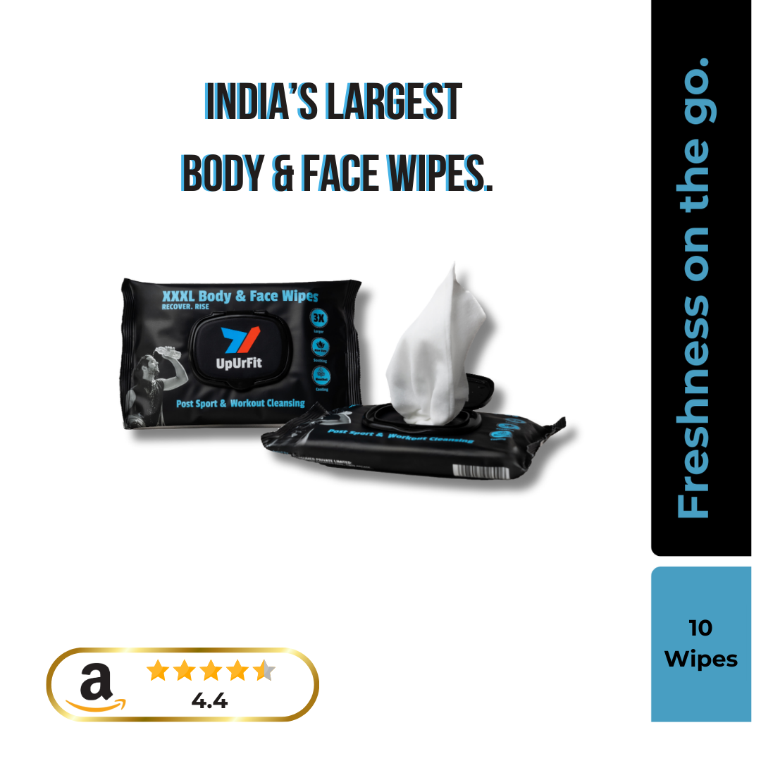 XXXL Body & Face Wipes, 10 wipes | Post Sport and Workout Cleansing