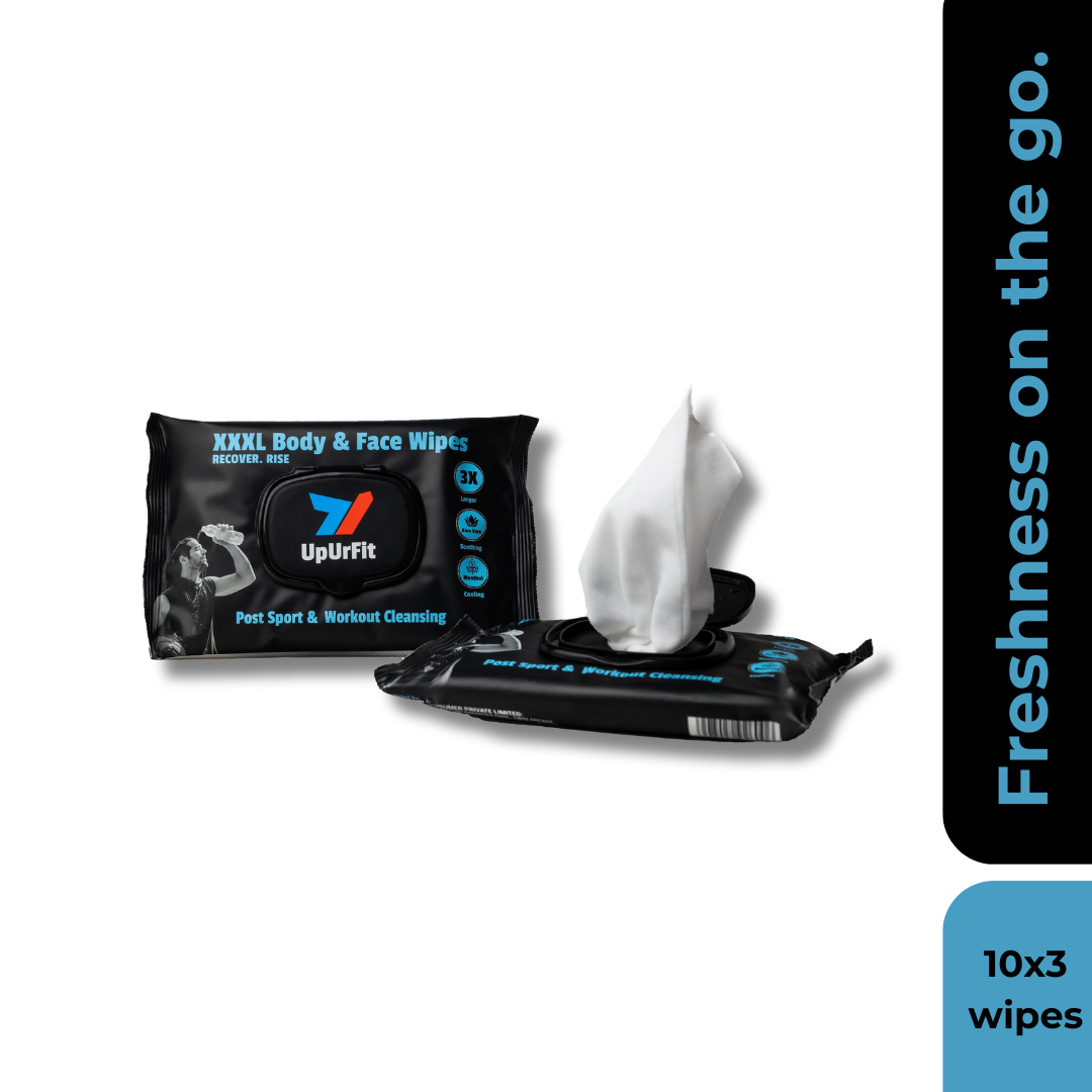 XXXL Body & Face Wipe 10 wipes x 3 | Post Sport and Workout Cleansing