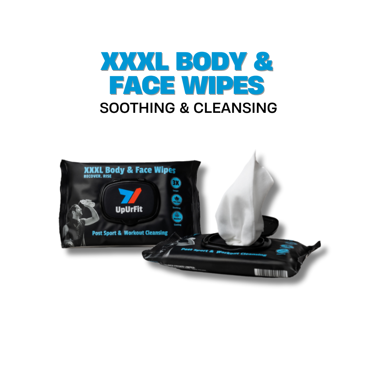 XXXL Body & Face Wipes - 10 Wipes